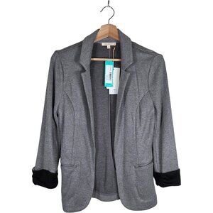 Skies Are Blue Asa Knit Blazer Light Grey Soft Stretch Jacket Size XS NWT